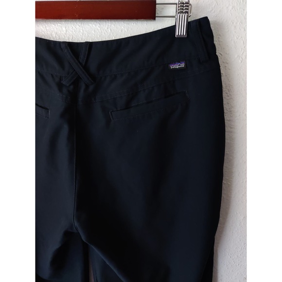Patagonia Black Mystery Venga Rock Wide Straight Leg Womens Pants Size 8 - Picture 3 of 7